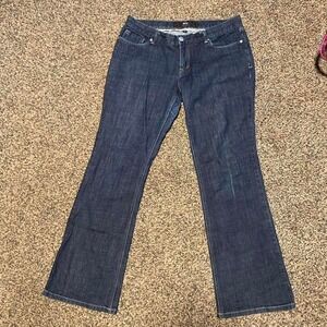 Mossimo Dark wash low rise flare jeans size 10